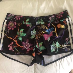 adidas limited edition floral print shorts M